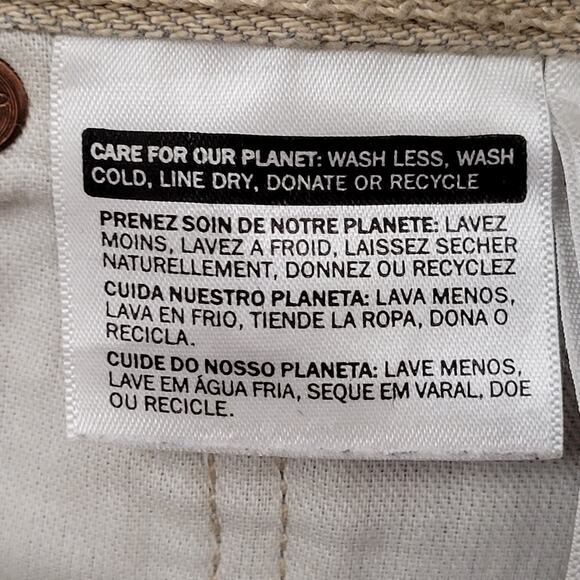 LEVIS 501 Button-Fly Straight Jeans 35x32 Beige - Picture 9 of 16